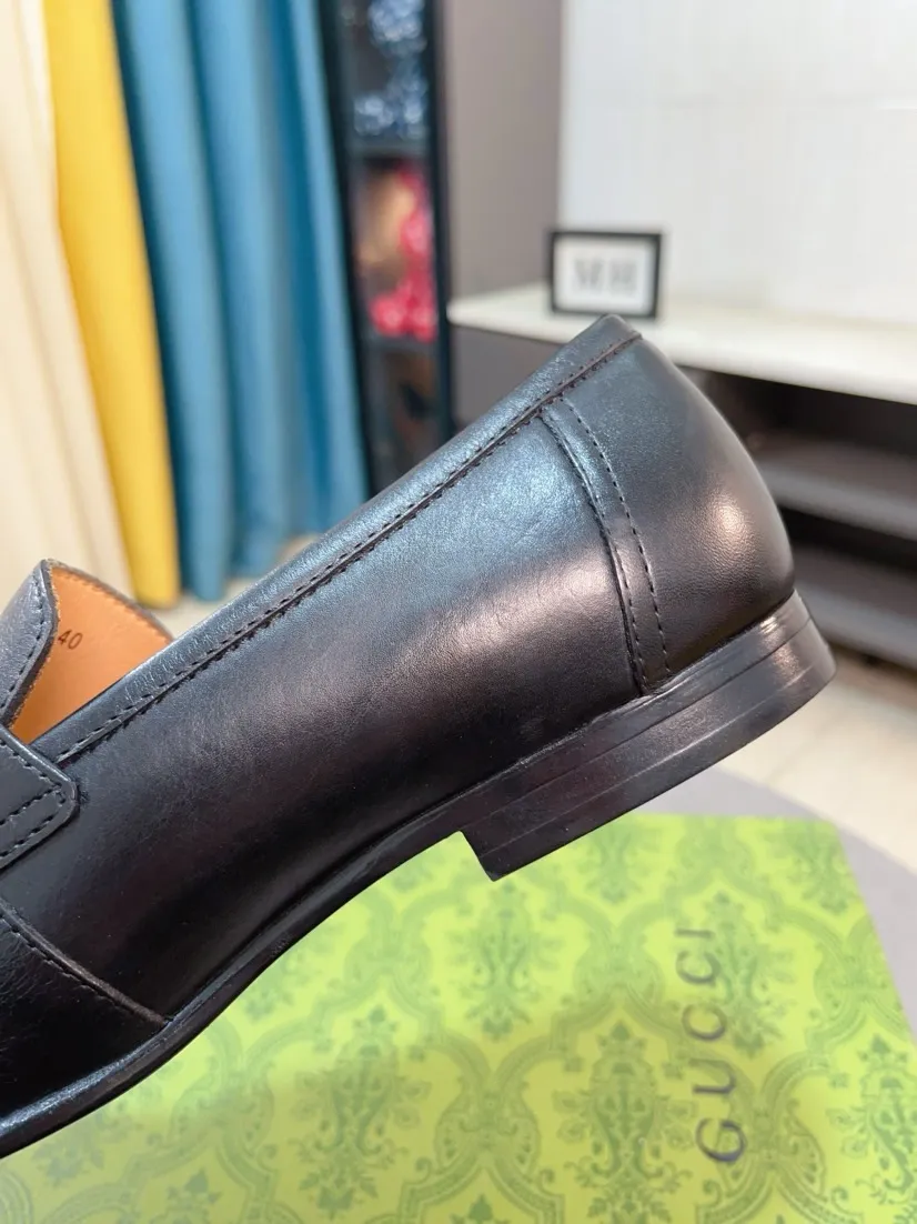 Men's shoes 💰500🌹🌹【GUCCI】The most popular classic Gucci leather shoes. Synchronized with the official website, the upper is made of Italian first-layer cowhide ➕cowhide lining, with unique brand and unique craftsmanship. Highlighting the hot style of the new year. Stop hesitating, stop wandering, get it now. Number: 38--44